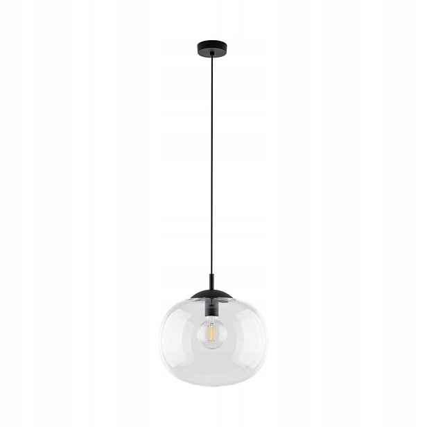 Závěsná Skleněná Kulová Lampa Vibe Černé Akcenty 1XE27 4817 Tk Lighting