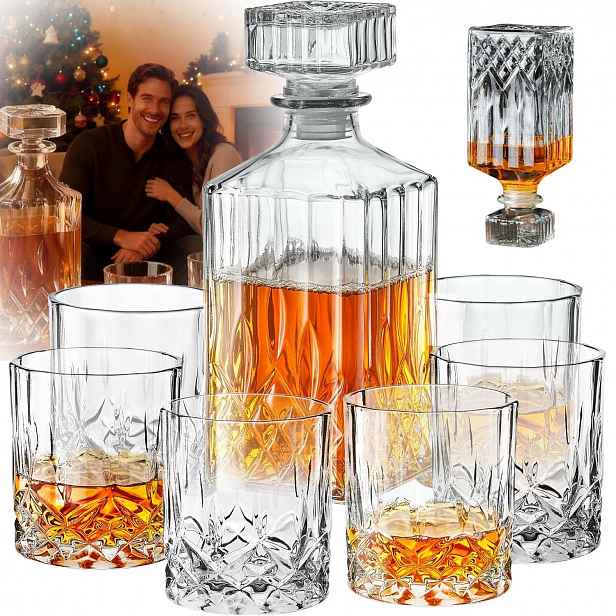 Karafa Na Whisky Narozeniny 18-99 Dárek Pro Něj S 6X Vynikajícími Sklenice