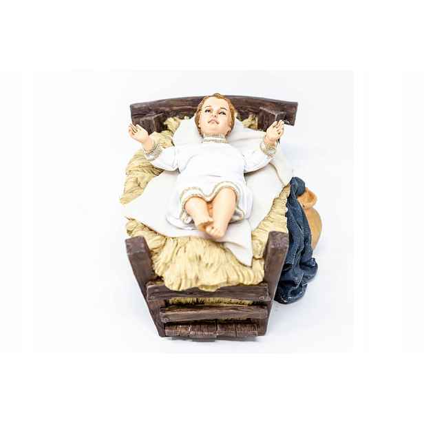 Pohyblivá Figurka Do Betlému Ježíšek V Jesličkách Pro Figurky 30 CM
