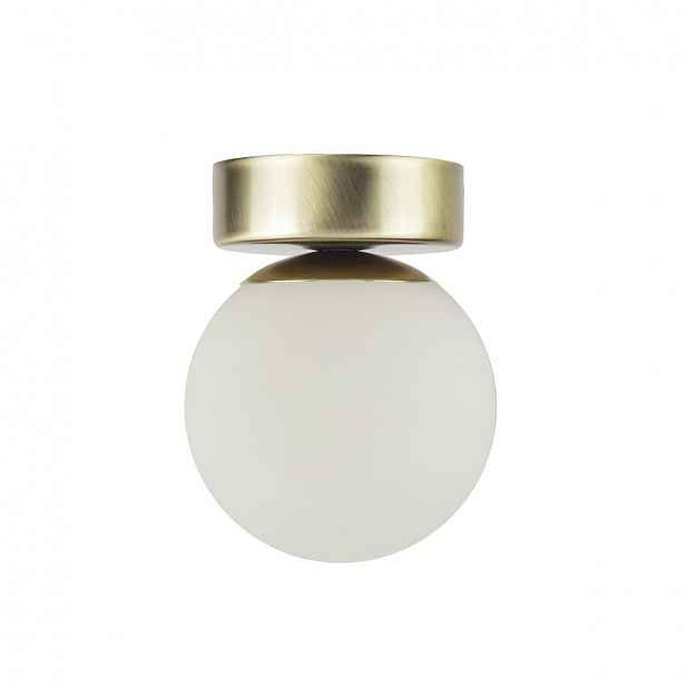 Stropní svítidlo Perla Lux Bílé Sklo Ocel Mosazná 1xG9 Sigma 13 cm