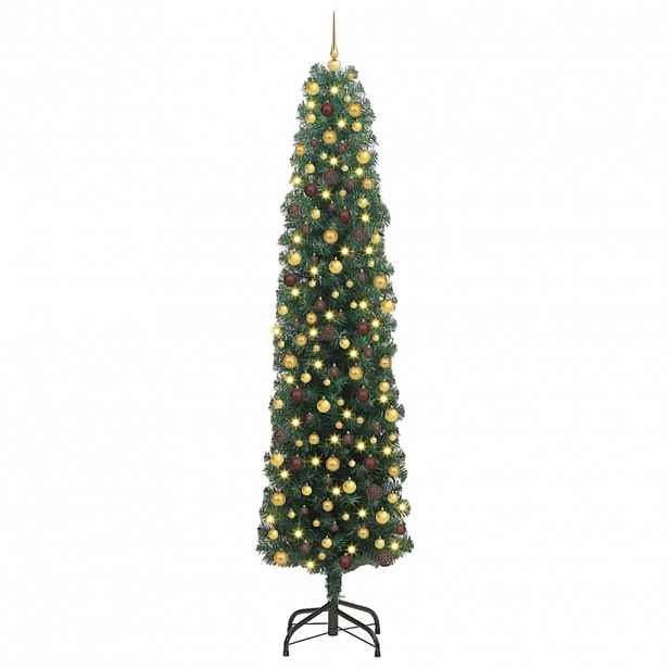 vidaXL Umělý vánoční stromeček Zelená 240 cm PVC, ocel a plast