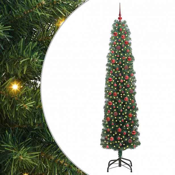 vidaXL Umělý vánoční stromeček Zelená 240 cm PVC, ocel a plast