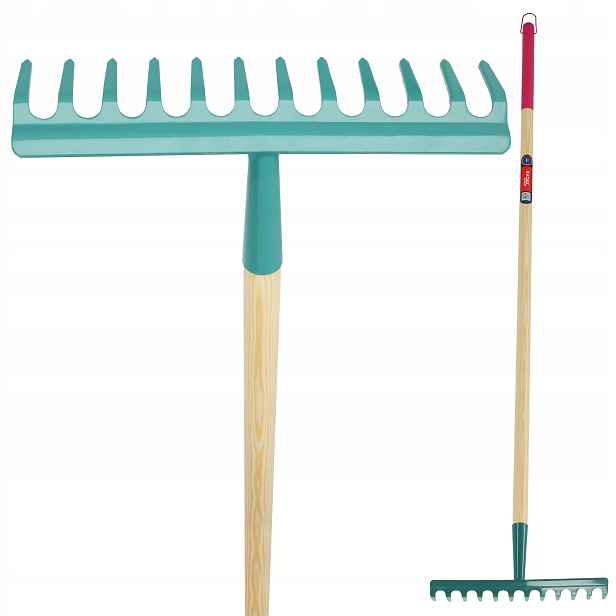 Hrábě Na Trávy , Trávu, Zahradní, Dřevěná Nástroj, 135 cm, Dámské Hráble, 12 Zubů
