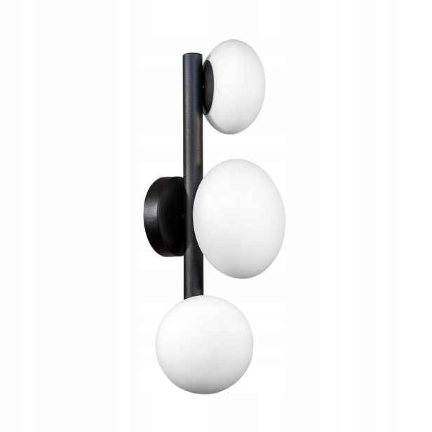 Nástěnná lampa Černá Kov Tříbodová 3xG9 Sklo Omi Zuma Line