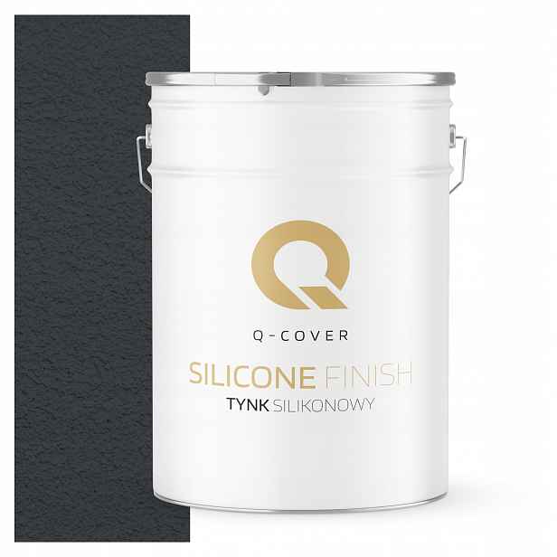 Silikonová Fasádní Omítka Šedá Ocelová 25 Kg Granulace 1.5 mm Ral 7024