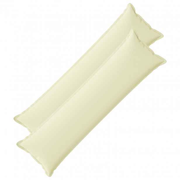 vidaXL Povlak na polštář 2 ks HOUTEN Krémová 40 x 145 cm Polyester