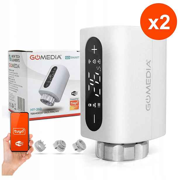 2x Termostatická Kartuše pro inteligentní ventil Tuya Smart Home WiFi