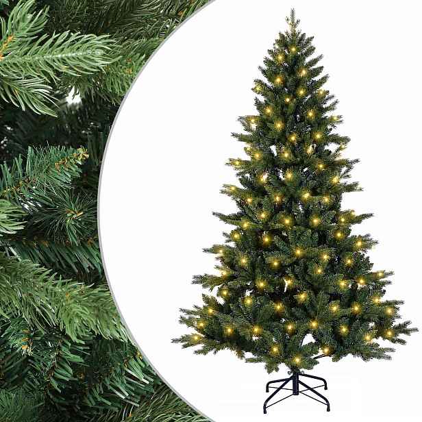 vidaXL Umělý Skládací Vánoční Strom 150 cm 150 LED Teplá bílá