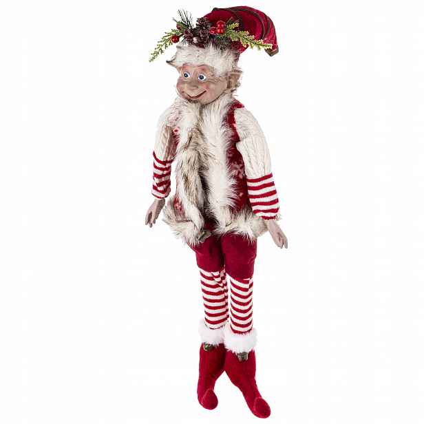 Elf Látková vánoční figurka Plyšová Hračka