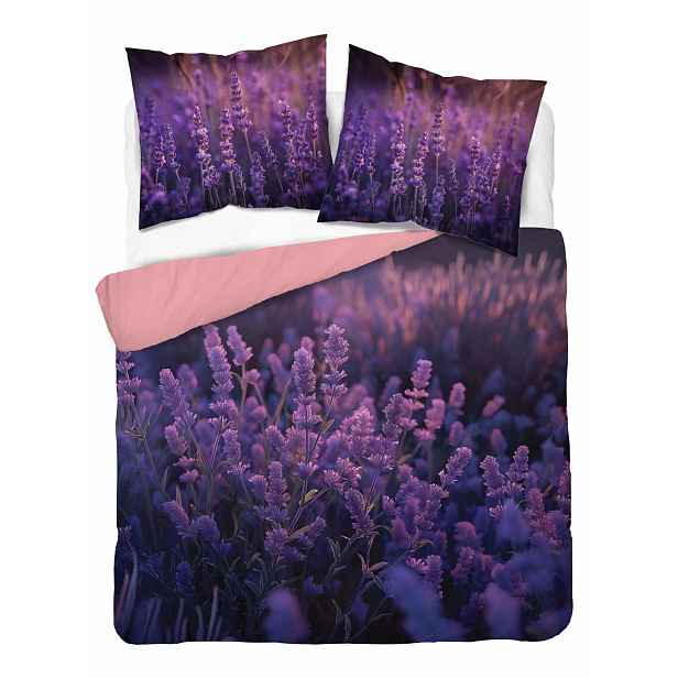 Fialové Povlečení Levandule Povlečení Pole Levandule Příroda Květiny Louka 220x200