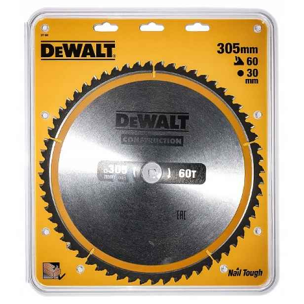 kotoučová pila na řezání dřeva, 60 zubů, Construction DeWALT [DT1960-QZ]