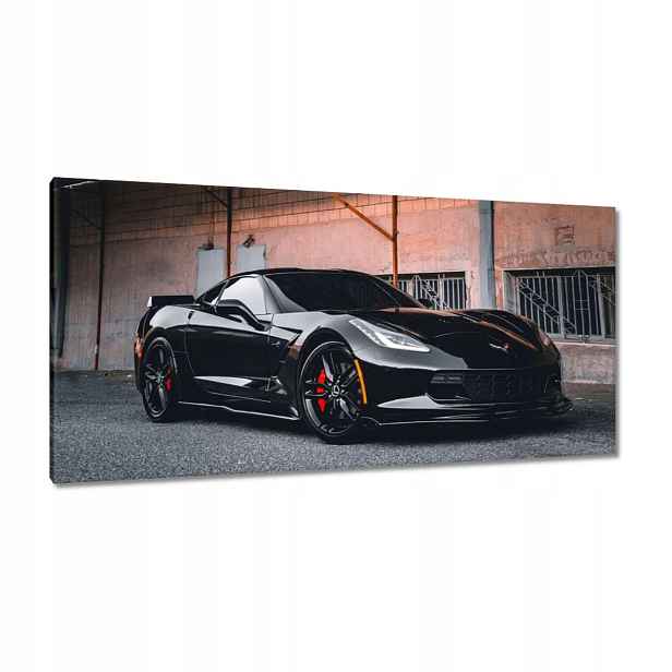 Obrazy 115x55 Černý sportovní automobil