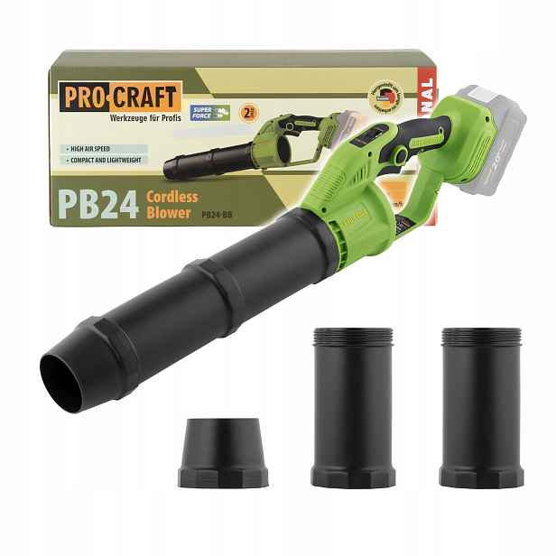 Procraft PB24 Akumulátorová foukač Bldc 20V 0Ah 180 km/h