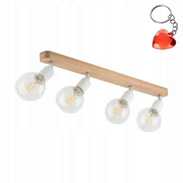 Reflektor Spot Tisková lampa Bílá Ekologická 4xE27 Kov Tk Lighting