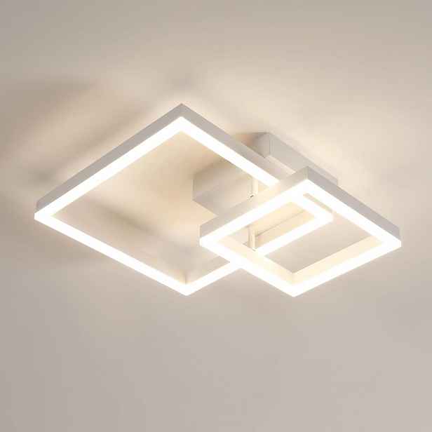 Stropní Led lampa lustr bílý čtverec moderní do obývacího pokoje 36W 4500K
