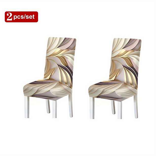 TEMU 2/4/6ks Nové luxusní módní potahy na židle, klasická elegantní minimalistická geometrická platinová série, dekorativní potah na jídelní židli,