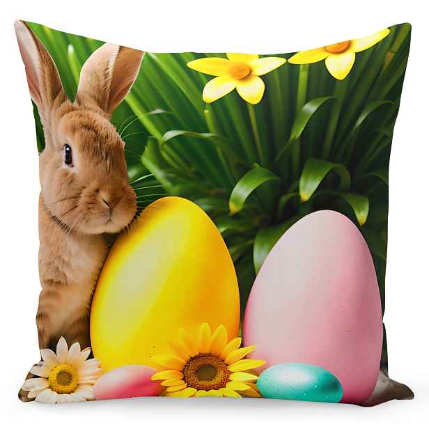 Velikonoční povlak na polštář HELLO BUNNY I. 40x40 cm Mybesthome