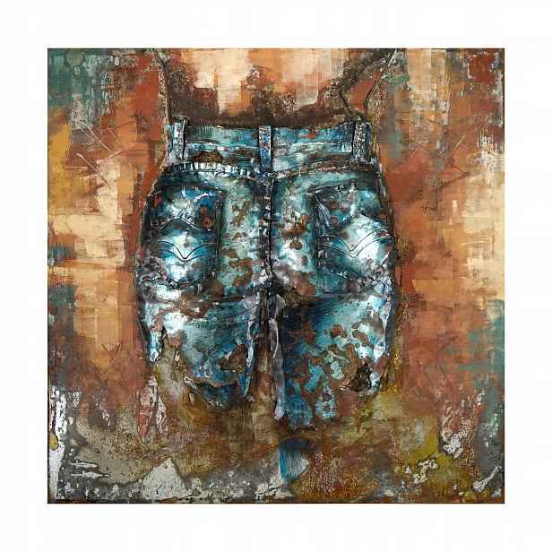 3D kovový obraz Loft Jeans Back 100x100 cm