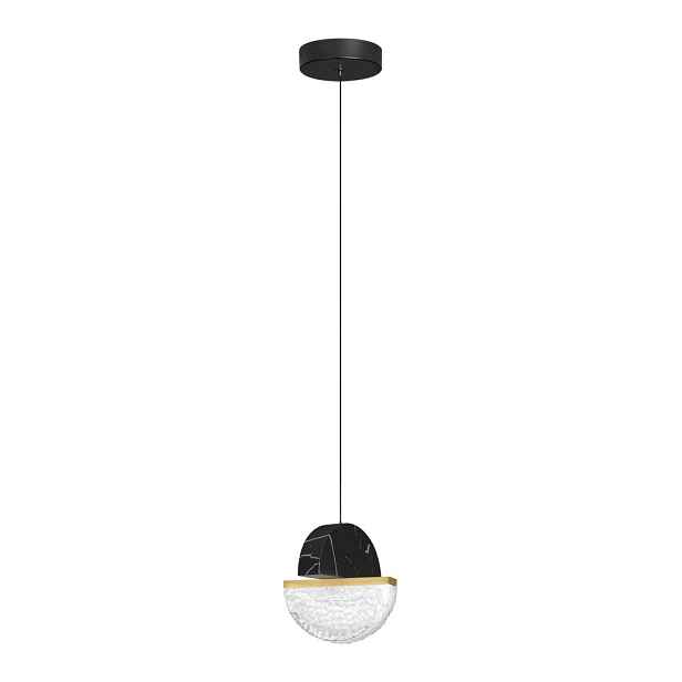 Černé kovové LED stmívatelné závěsné svítidlo ø 16 cm Dorin – Nova Luce