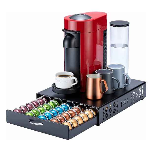 Organizér na kapsle Nespresso kovový na 50 kapslí