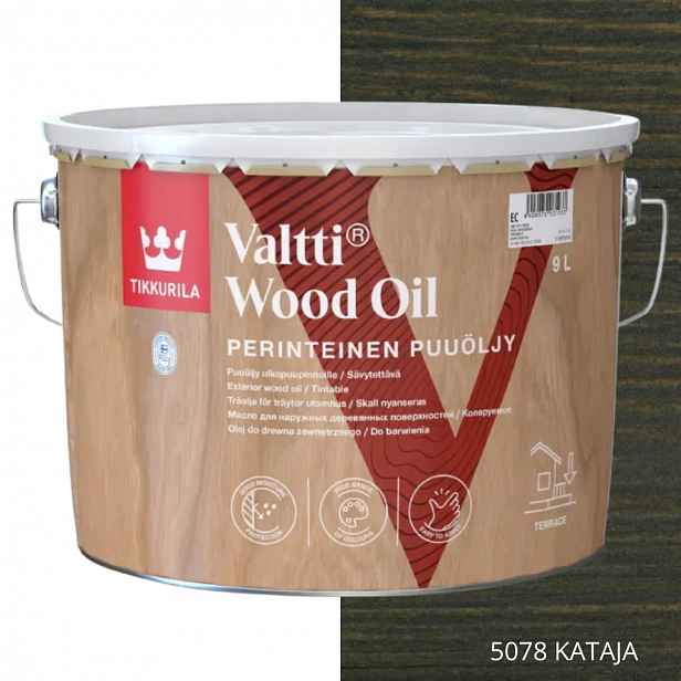 Tikkurila Valtti Wood Oil Olej Na Dřevo 9 L Barva 5078 Kataja