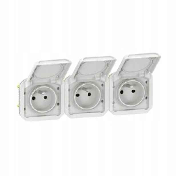 Nové Plexo Horizontální zásuvka, mechanismus 16A 250V~ bílá Legrand 069644L