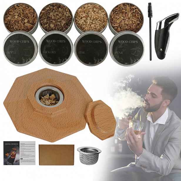 Sada Na Uzení Whisky Smoker Gadget Dárek Pro Muže Na Valentýna