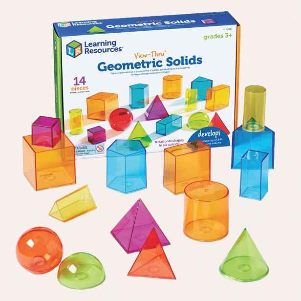 Learning Resources Průhledné geometrické tvary (sada 14 ks)