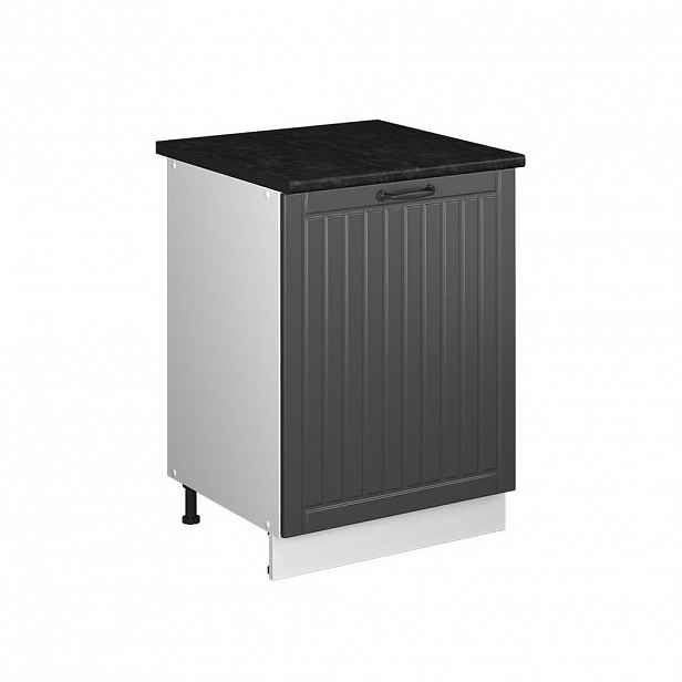 Vicco SPODNÍ SKŘÍŇKA KUCHYŇSKÉ LINKY Fame-Line, Tmavě šedá/Bílá, 60 cm 1 dvířka s pracovní deskou