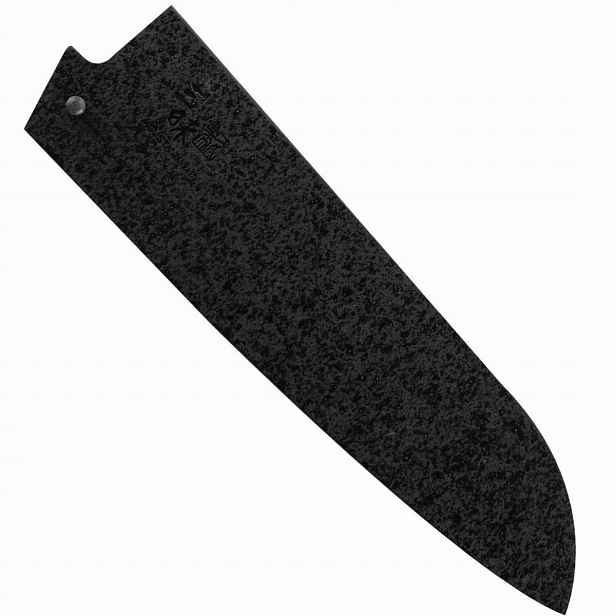 Dřevěná Saya Black chránička na nůž Santoku 18 cm