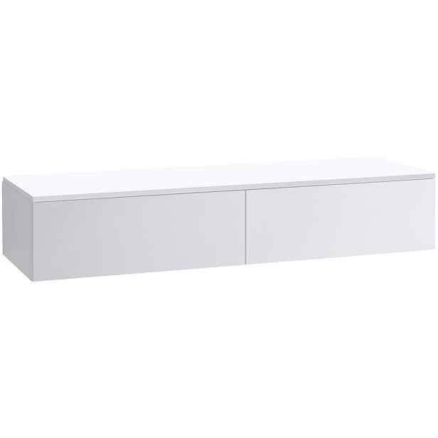 Koupelnová skříňka pro umyvadla na desku Noira - bílá matná -120x28x48 cm