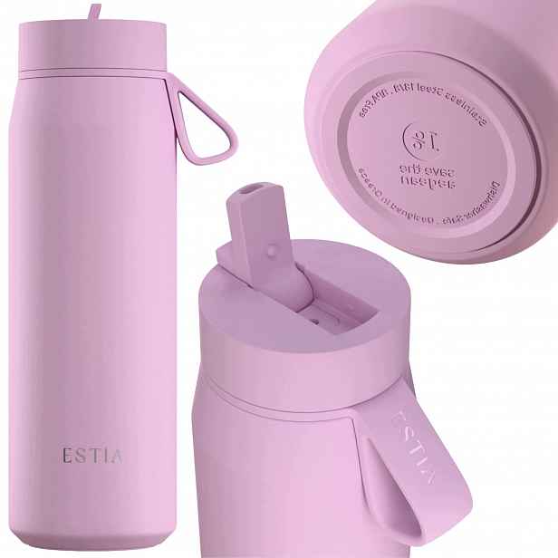 Termohrnek láhev na pití růžový Láhev 500 ml na čaj a kávu 12h-24h Dárek