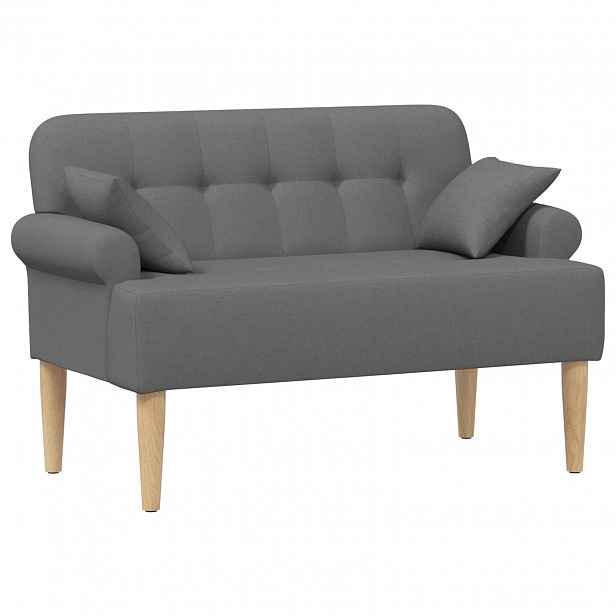 vidaXL Pohovka s knoflíkovým prošíváním Tmavě šedá 120 x 65 x 79 cm