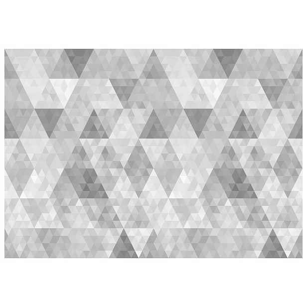Vliesová fototapeta Geometrické kosočtverce a trojúhelníky šedé 350x250 lepidlo