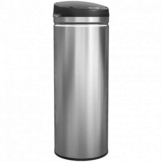 HOMCOM KOŠ se senzorem 50 l nerezový Automatický koš s víkem se systémem Soft-Close