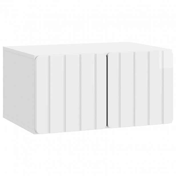vidaXL Nástěnná TV skříň 59,5 x 41 x 30 cm Bílá s vysokým leskem
