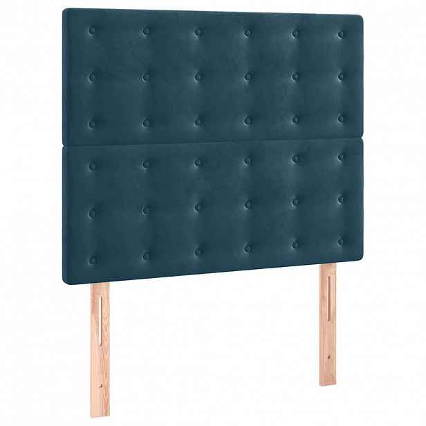 vidaXL Čelo postele tmavě modré 80x5x118/128 cm sametové