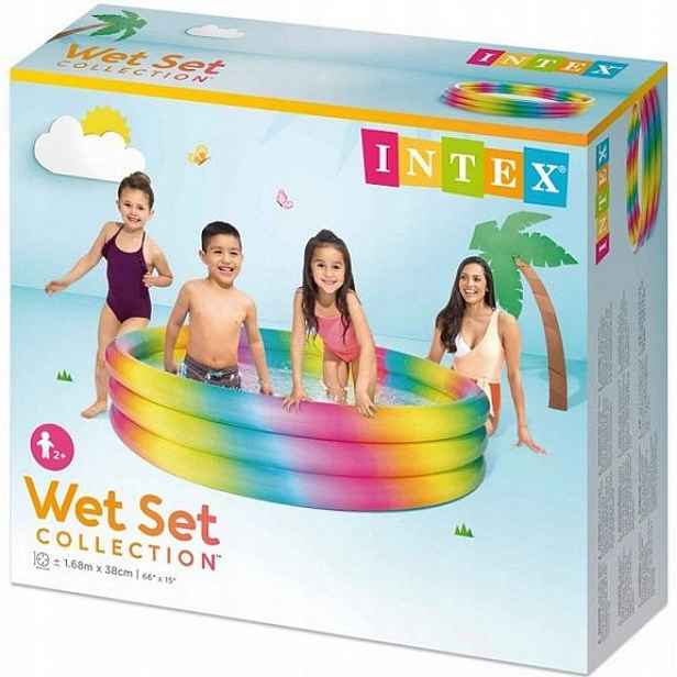Intex Nafukovací bazén Duha, průměr 168 cm. 58449