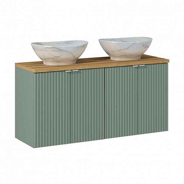 Petits-meubles DVOJUMYVADLO 120cm Jade Zelená a dřevo