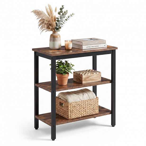 Relaxdays STOLEK Vintage hnědá 3 úrovně MDF kov