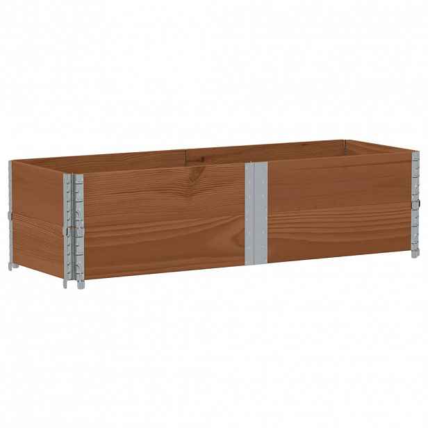 vidaXL Paletové nástavce 2 ks hnědé 150 x 50 cm masivní borové dřevo