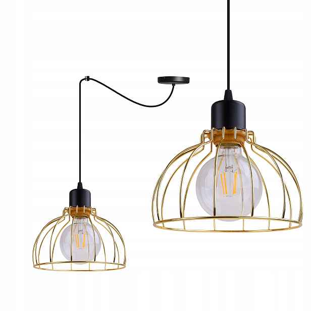 Závěsné Stropní Svítidlo Lustr Jednoduchý Černý Bílý Zlatý Pavouk Loft