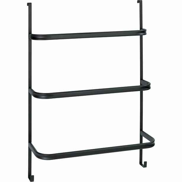 Černý samodržící věšák na ručníky Wenko Towel Holder Black, 21 x 54 cm
