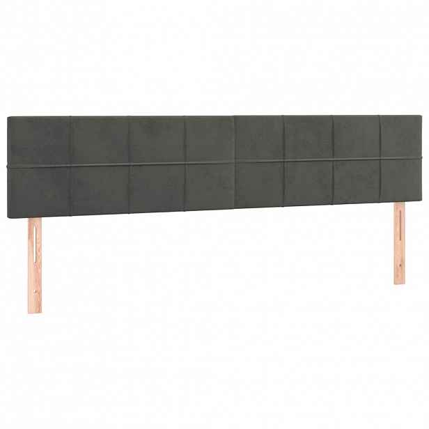 vidaXL Čela postele tmavě šedá 180x5x78/88 cm samet