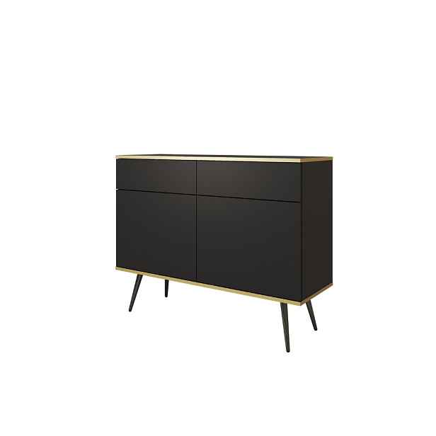 ArtPS Komoda BIJOU KSZ-107 | černá/černé nohy