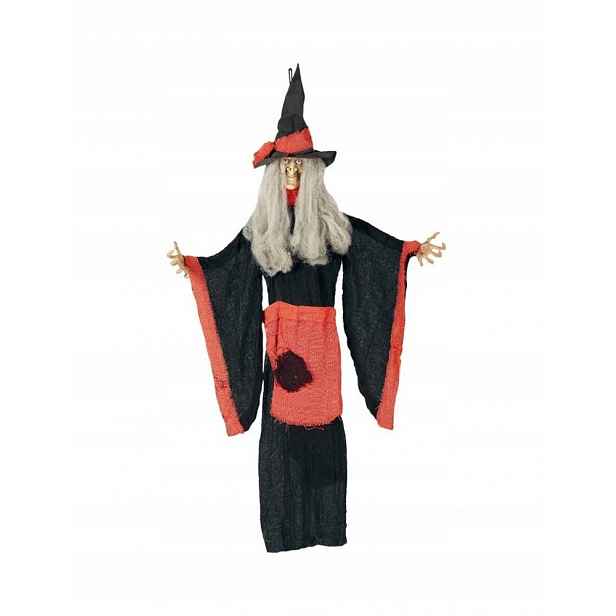 Dekorace Čarodějnice Baba Jaga 100 cm