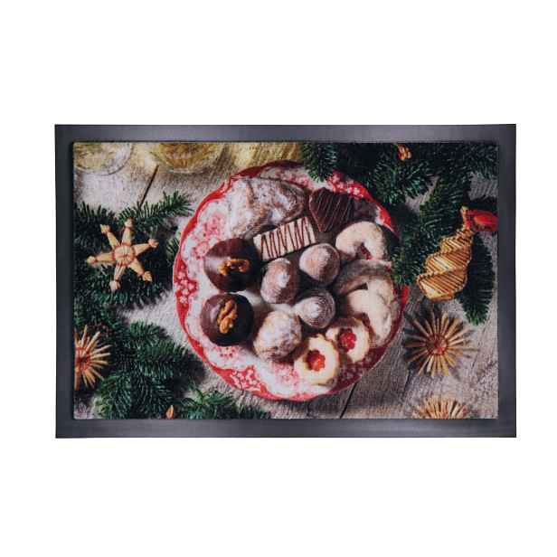 Rohožka vánoční Cukroví, 40x60, vícebarevná, Mercury Flooring
