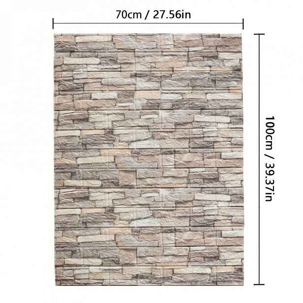 TEMU 1 ks 70x100 cm/27,56x39,37 palců 3D texturovaná XPE tapeta Odolná proti vlhkosti a nárazům dekorativní pěnová tapeta (3 mm tloušťka)