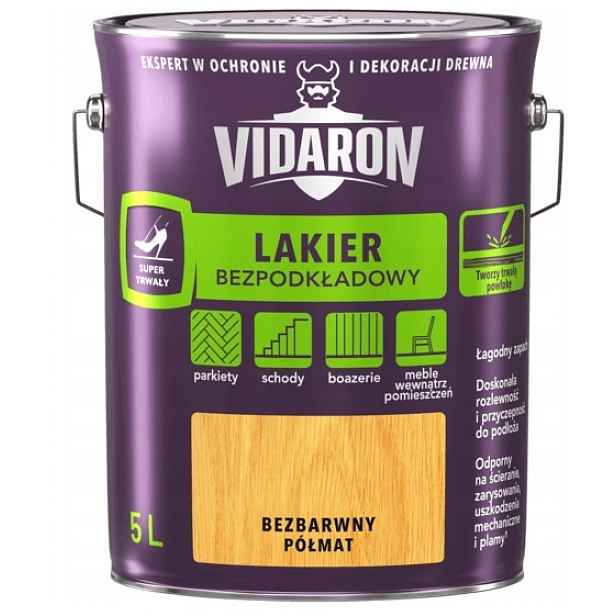 Vidaron Bezpodkladový Lak Na Parkety 5 L Polomatný