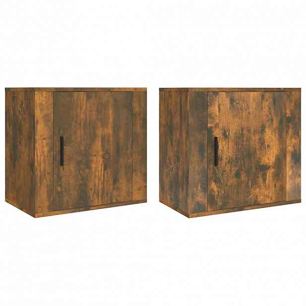 vidaXL Nástěnné noční stolky 2 ks kouřový dub 50 x 30 x 47 cm